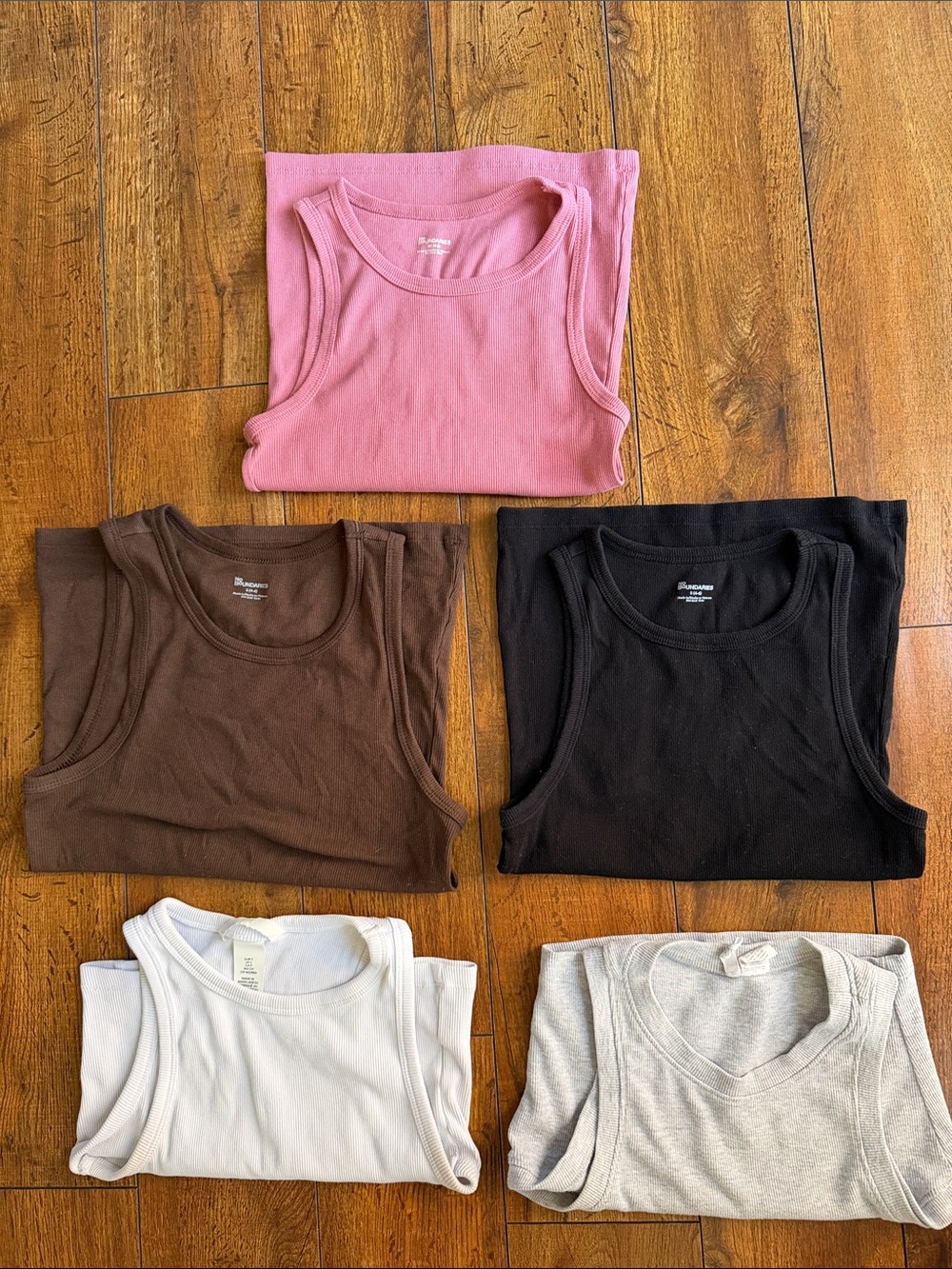 No Boundaries Women's Tank Tops – Pink, Brown, Black, White, Gray